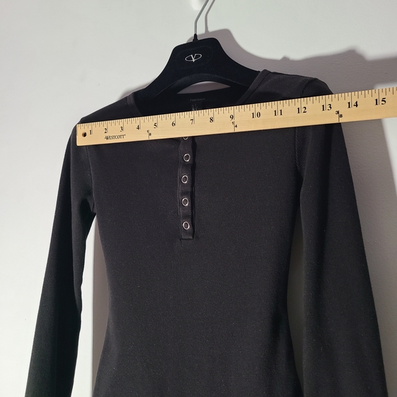 Forever 21 Black Button-Up Bodysuit - Picture 6 of 6